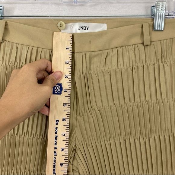 JNBY Camel/Tan Wool Blend Textured Slim Pants size Small - Picture 7 of 10